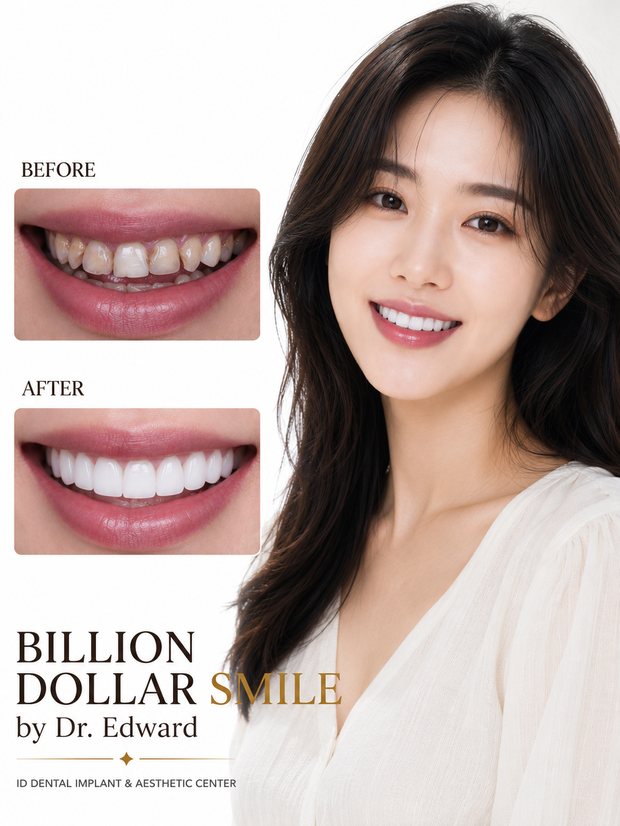 A designed smile transformation — cosmetic dentistry by Dr. Edward Nam at ID Dental